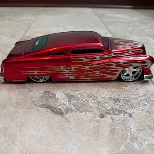 Red Hot Dub City Die-Cast Car with Silver Flames 1/18 Scale